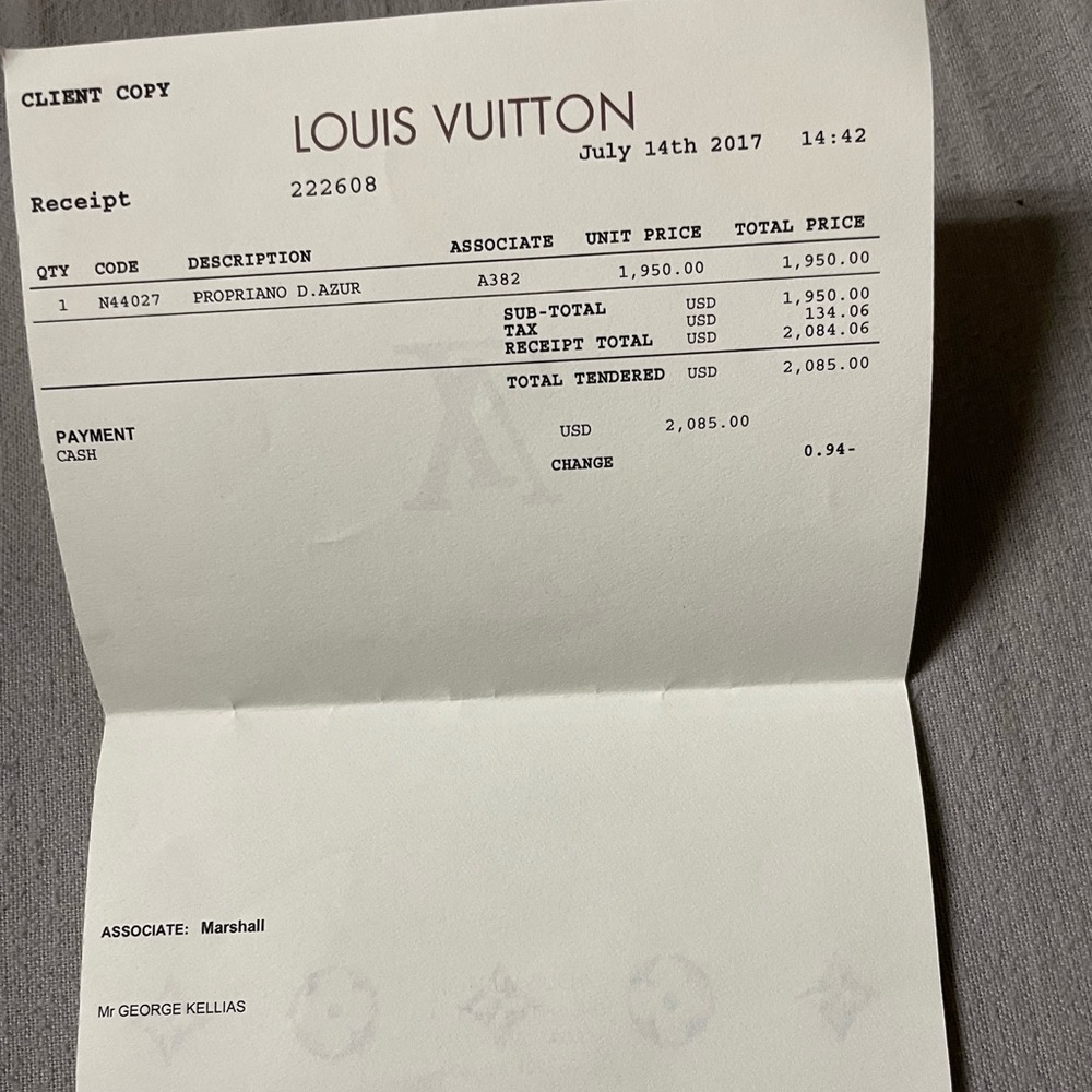 Louis Vuitton Propiano Damier